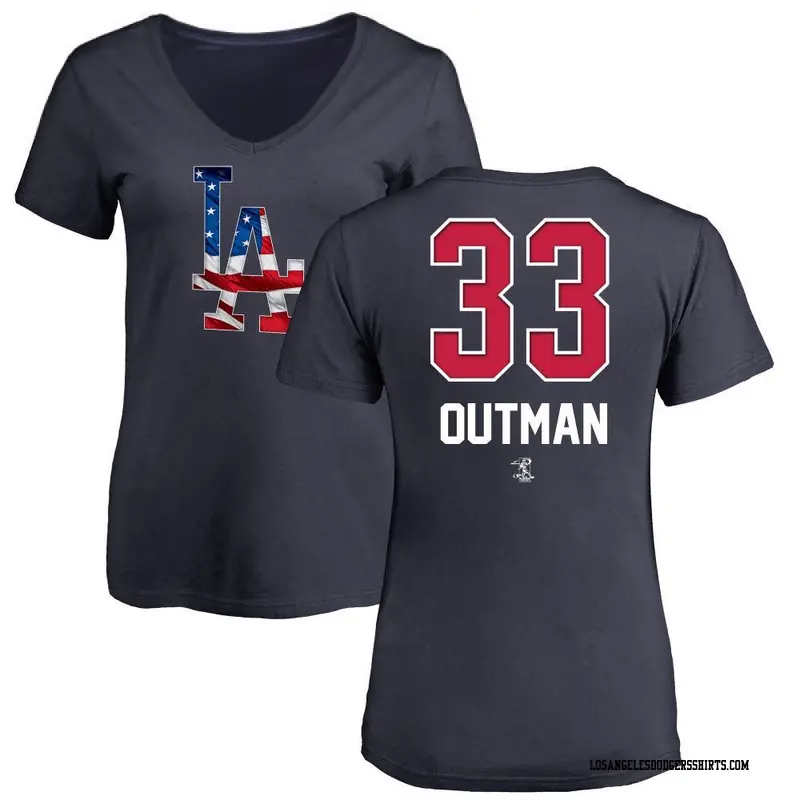Men's James Outman Los Angeles Dodgers Backer T-Shirt - Ash